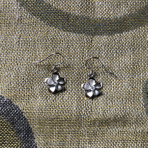 Silver Plumeria Earrings